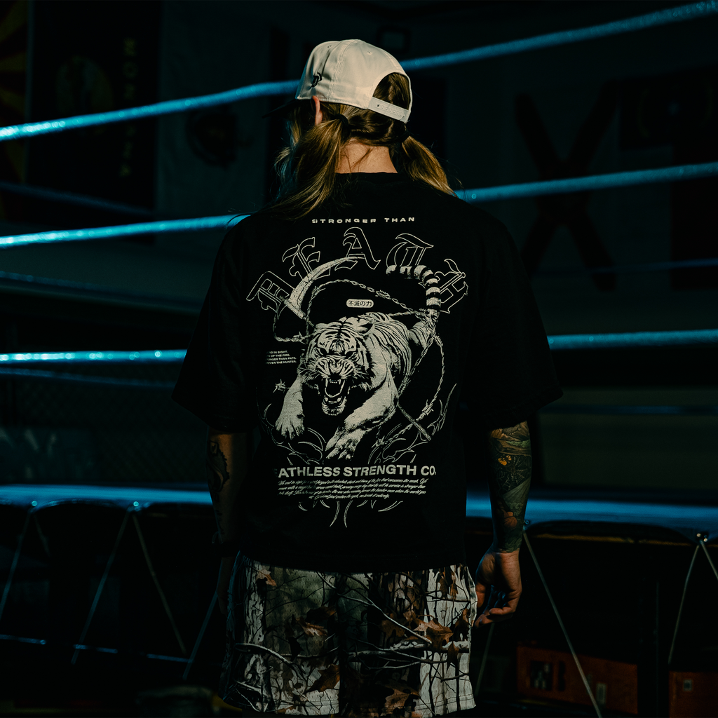 "STRONGER THAN DEATH" OVERSIZED TEE