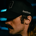 "D CREST BLACK" 5 PANNEL HAT
