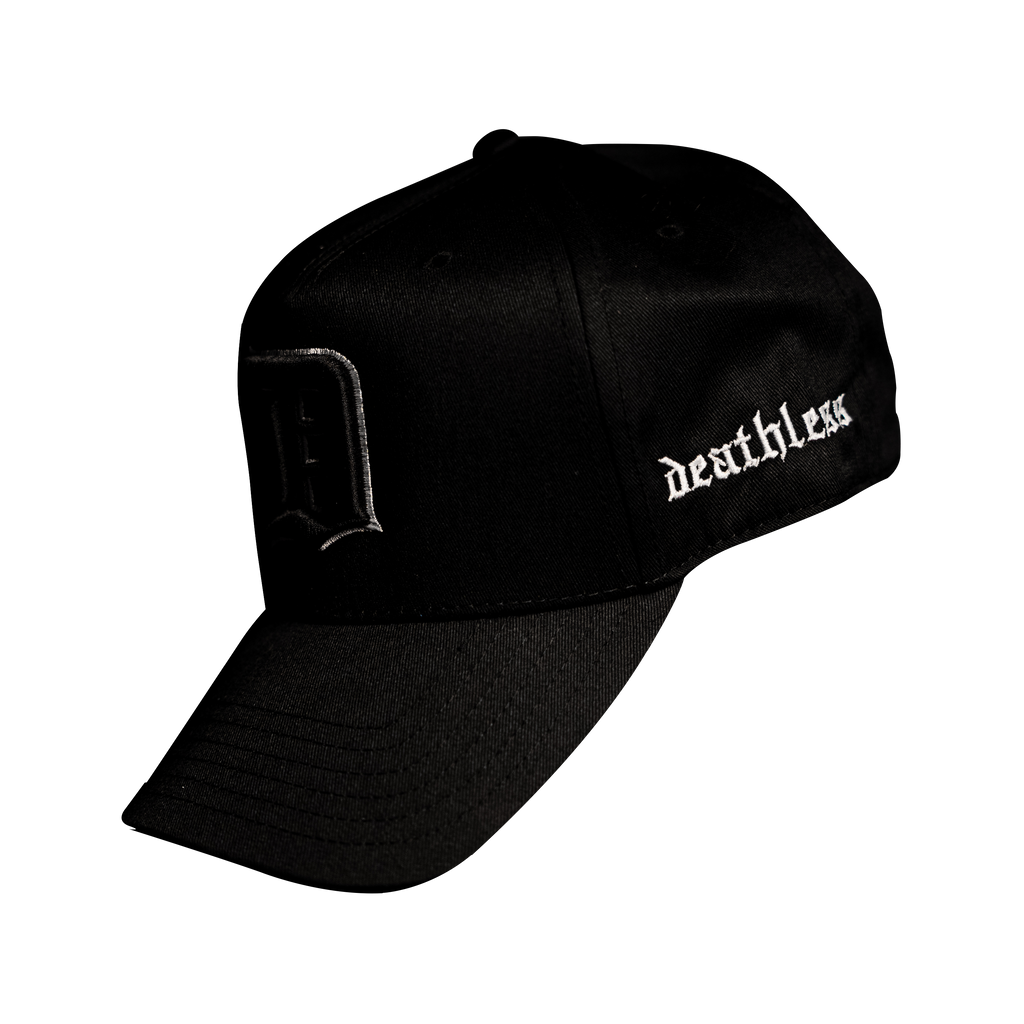 "D CREST BLACK" 5 PANNEL HAT