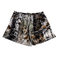 "FOREST CAMO" MID THIGH CUT SHORTS