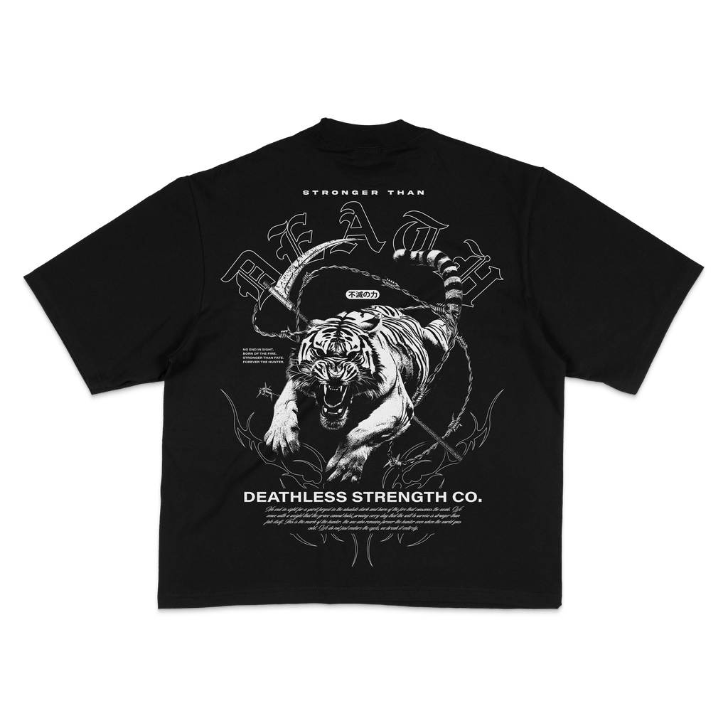 "STRONGER THAN DEATH" OVERSIZED TEE