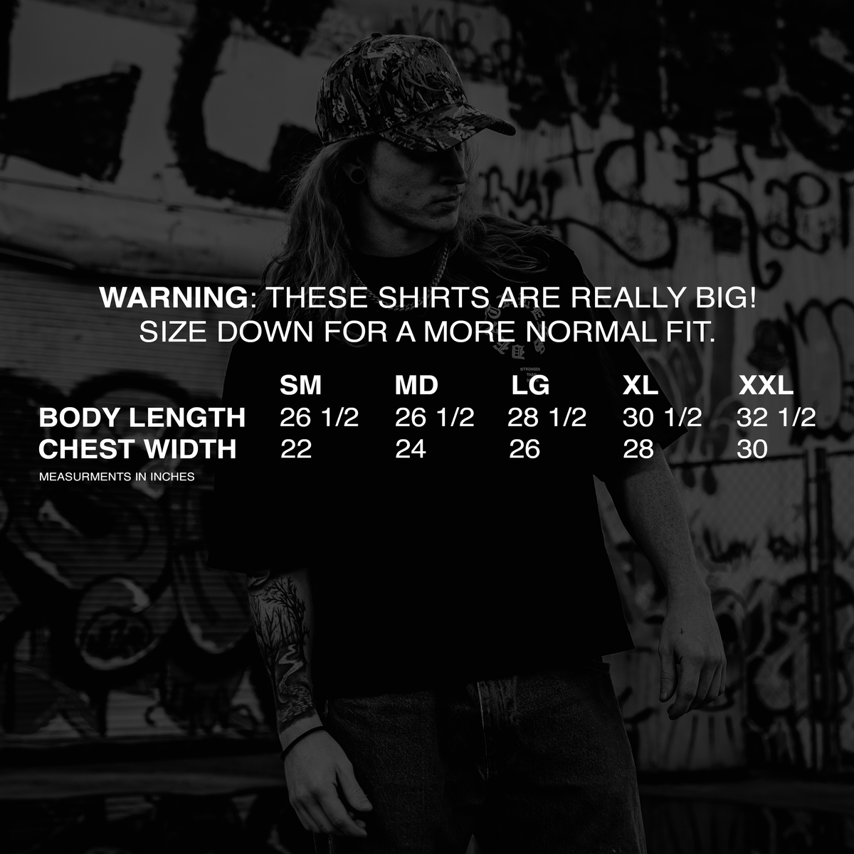 "STRONGER THAN DEATH" OVERSIZED TEE
